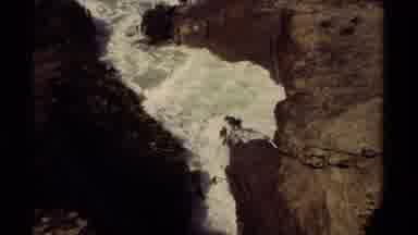Mendocino California USA (1980): Burst Of Crisp Fresh Water Crashing Through A