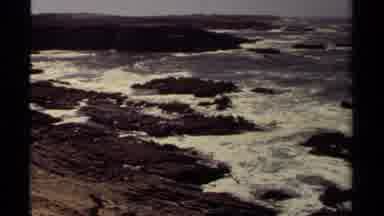 Mendocino California USA (1980): There Is A Viewing Of The Ocean With Water Waves