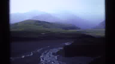Alaska USA (1977): Green Hills And Misty Mountain Tops On A Cloudy Day