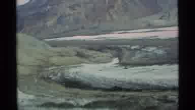 Alaska USA (1977): Mountain A Little Snow Some People Looking On