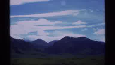 Alaska USA (1977): Mountain Skyline Clear Blue Day Spring Time Grass And Clouds