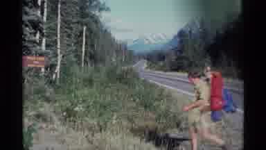 Alaska USA (1977): Group Of Hikers With Backpacks Leave Van And Head To A