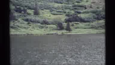 Alaska USA (1977): Running River Grassy Banks Pretty Day Lake Trees