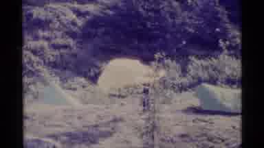 Alaska USA (1977): Expansive View Of A Campground Next To A Cloudy Mountain