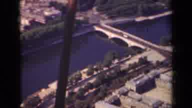 Paris France (1939): A Sky View Of A Cityscape Filled With Bridges And Roadways