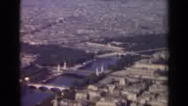 Paris France (1939): Old Film With Color Water Bridges No People Landscape