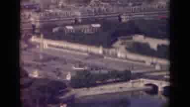 Paris France (1939): Panning Aerial View Of City