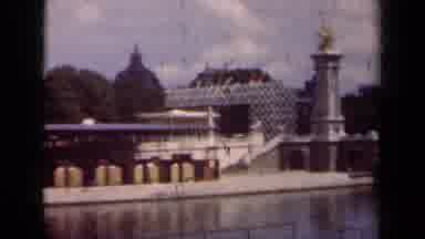 Paris France (1939): A View Of A Town's Scenery Including A Bridge And Small Lake