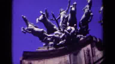 Paris France (1939): Vhs Footage Of A Large Marble Statue With Four Horses And A
