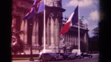 Paris France (1939): Iceland And Netherland Flags Wave High In Front Of An Opulent
