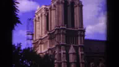 PARIS FRANCE-1939: Notre-Dame Cathedral With Scaffolding On Rear Facade