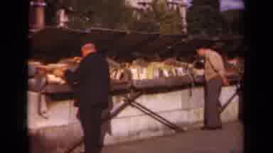 Paris France (1939): Outdoor Book Market Draws Several Local Folks