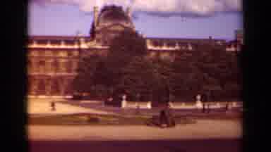 Paris France (1939): Camera Pans Scene Of Town Center In Old European City