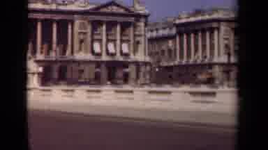 Paris France (1939): A Bridge In Foreground With Historic Buildings With Columns
