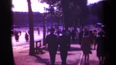 Paris France (1939): A Big Crowd Of People Families Walking Down A Main Street