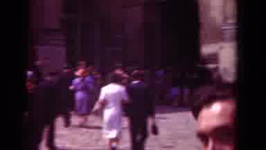 Paris France (1939): People Walking In A Downtown Neighborhood
