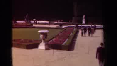 Paris France (1939): People Walk Through A Garden With Flower Beds Walkways Lawns