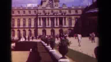 Paris France (1939): Recording Of Historical Building And Garden With People