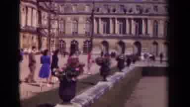 Paris France (1939): People Gathering Around Bush Flowers On Palatial Grounds To