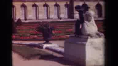 Paris France (1939): Public Square Garden With Rare Statues And Birds Full Of