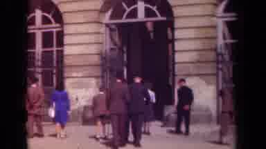 Paris France (1939): People Entering A Landmark Building For Some Special Showing