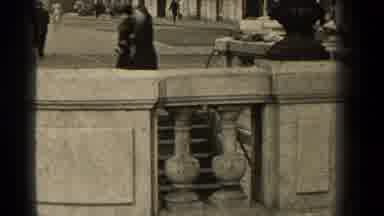 Paris France (1947): A Large And Elegant Shopping Mall Near The Street With Some
