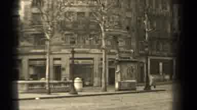 Paris France (1947): A View Of The City And City Life As People Walk To Their