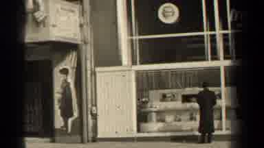 Paris France (1947): View People Walking By A Theater Sign On A Cloudy Day