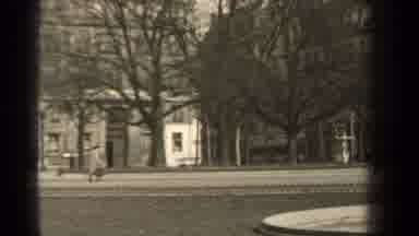 Paris France (1947): Old Vintage Footage Of People And Cars Moving Through A Town