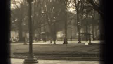 Paris France (1947): Early 20th Century Movie Of A Woman Walking Through A Park