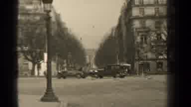 Paris France (1947): Lot Of Vehicles Are Moving Fast Through The Street Of The