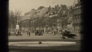 Paris France (1947): Old Footage Of Cars And People In A European Looking City