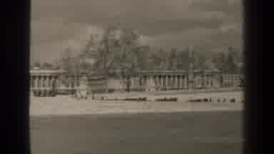 Paris France (1947): Old Black And White Video Of A Lake And Some Land