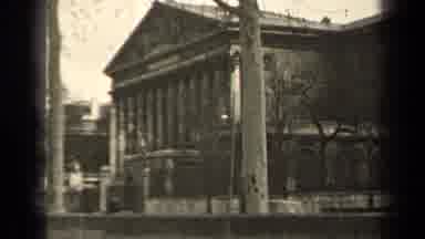 Paris France (1947): Black And White Historical Video Of A Museum And Boat On A