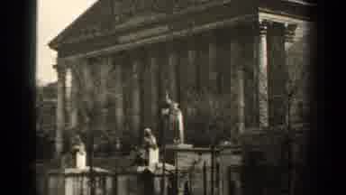 Paris France (1947): Monument Bridge Peoplewalkingwaterskywater