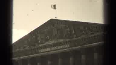 Paris France (1947): Old Building Has Flag Blowing In The Wind During The Day