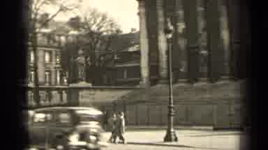 Paris France (1947): City View With Columned Building With Traffic And River