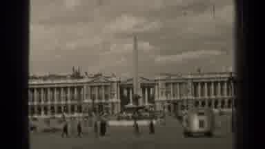 Paris France (1947): People Walking In Downtown Area