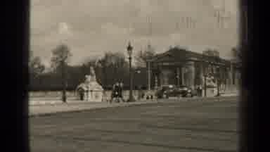 Paris France (1947): Large Military Type Boat Or Submarine Being Displayed From An