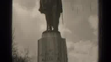 Paris France (1947): Slow Fade Up Of A Statue Of A Man On A Horse Vintage Beige