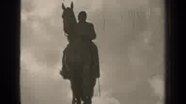 Paris France (1947): A Statue Of A Man On A Horse With A Sword On His Side Stands