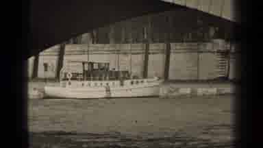Paris France (1947): A Cool White Ship Sails By A Historic Looking Building In The