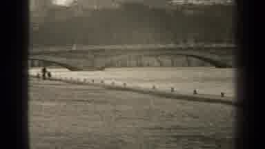 Paris France (1947): Old Stone Bridge Spanning Across Small River In Suburban