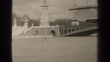 Paris France (1947): Statue At One End Of A Bridge That Goes Over A River