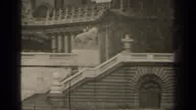 Paris France (1947): Grainy Old Video Of A Building Monument Or Museum Family