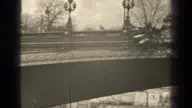 Paris France (1947): Dead Trees A Bridge With Light Posts And People Walking