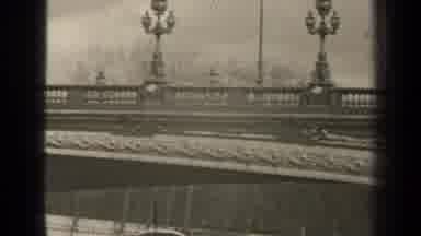Paris France (1947): Camera Pans Across An Ornate Bridge And Shows The Viewer