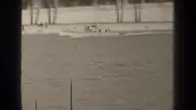 Paris France (1947): Archival Video Of A Small Speed Boat On Water