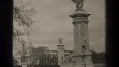 Paris France (1947): Large Monuments Of Light Color Located In A Square With Trees