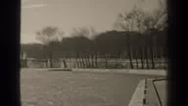 Paris France (1947): Springtime Flooding Waters Onlooker Dog Walking Dreary